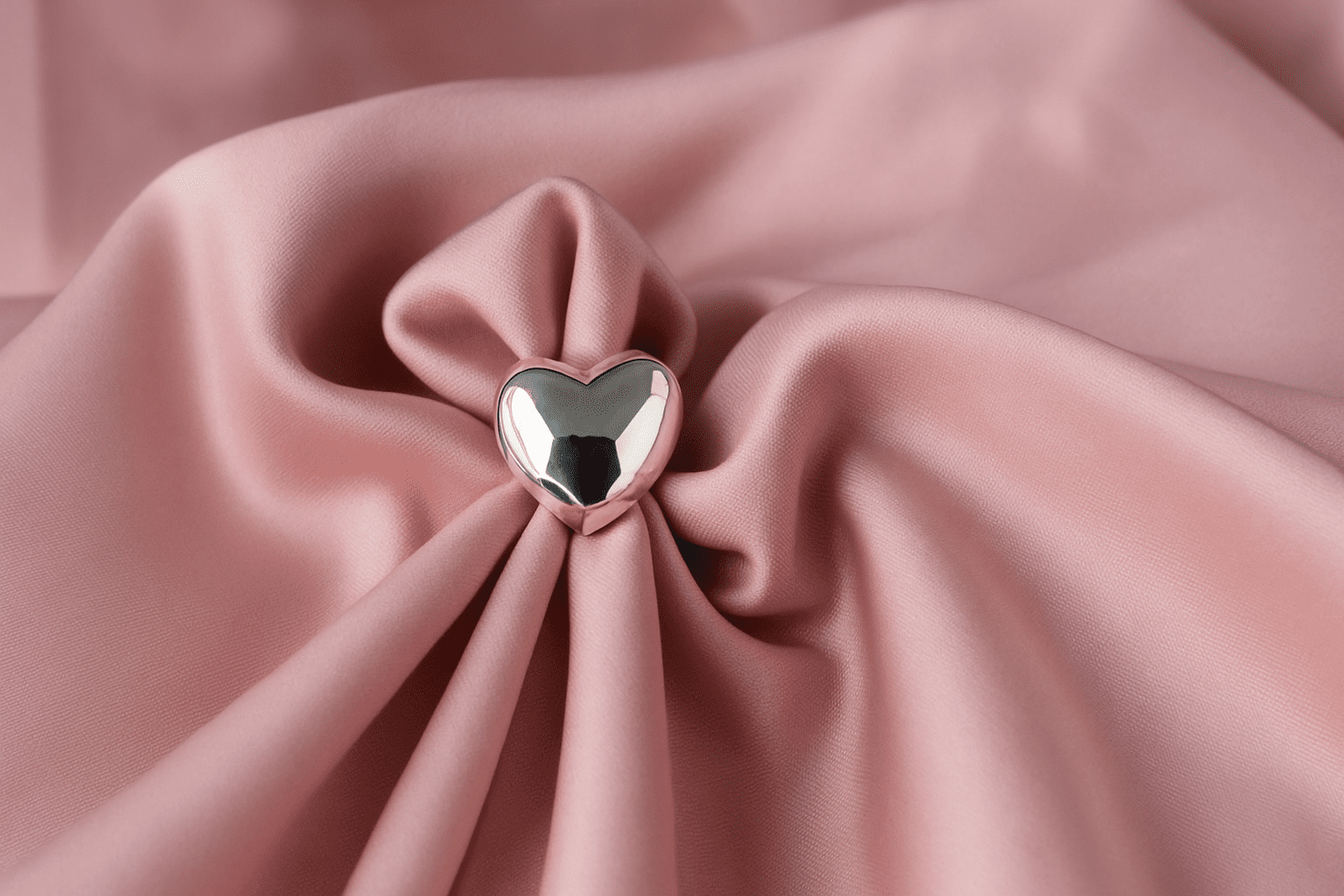 Anello cuore bombato - immagine 2