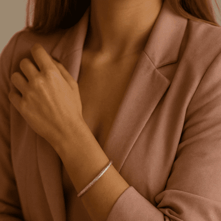 Bracciale rigido battuto