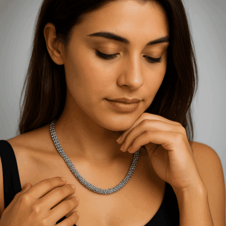 Collana maglia tubolare