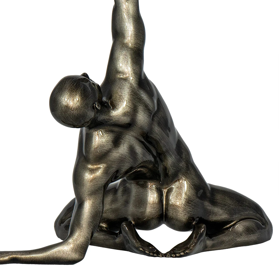 Soprammobili di lusso scultura anatomica L'Equilibrio nero Goia Argenti